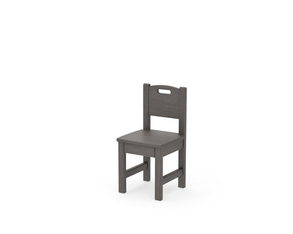 POLYWOOD Toddler Dining Chair in Driftwood