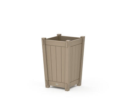 POLYWOOD Vineyard Tapered Square Short Planter Box in Vintage Sahara