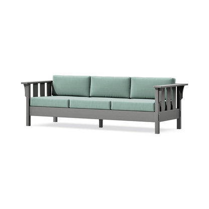 POLYWOOD Acadia Deep Seating Sofa in Slate Grey / Glacier Spa