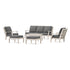 POLYWOOD Country Living Wovendale 6-Piece Lounge Sofa Set in Sand