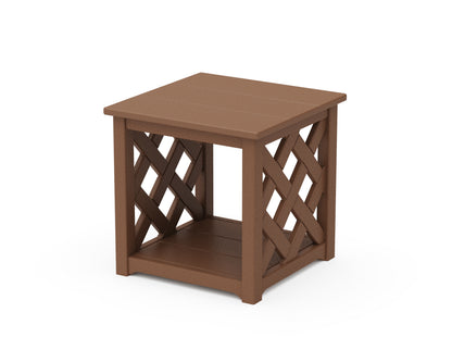 POLYWOOD Wovendale Accent Table in Teak
