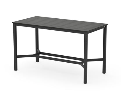 POLYWOOD Main Street 36 x 72 Bar Table in Black / Black