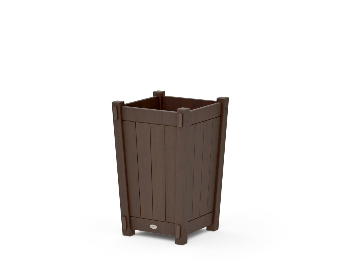 POLYWOOD Vineyard Tapered Square Short Planter Box in Kona