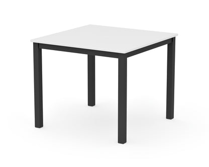 POLYWOOD Main Street 36" x 36" Dining Table in Black / White