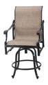 Gensun Michigan Sling Swivel Balcony Stool in Black