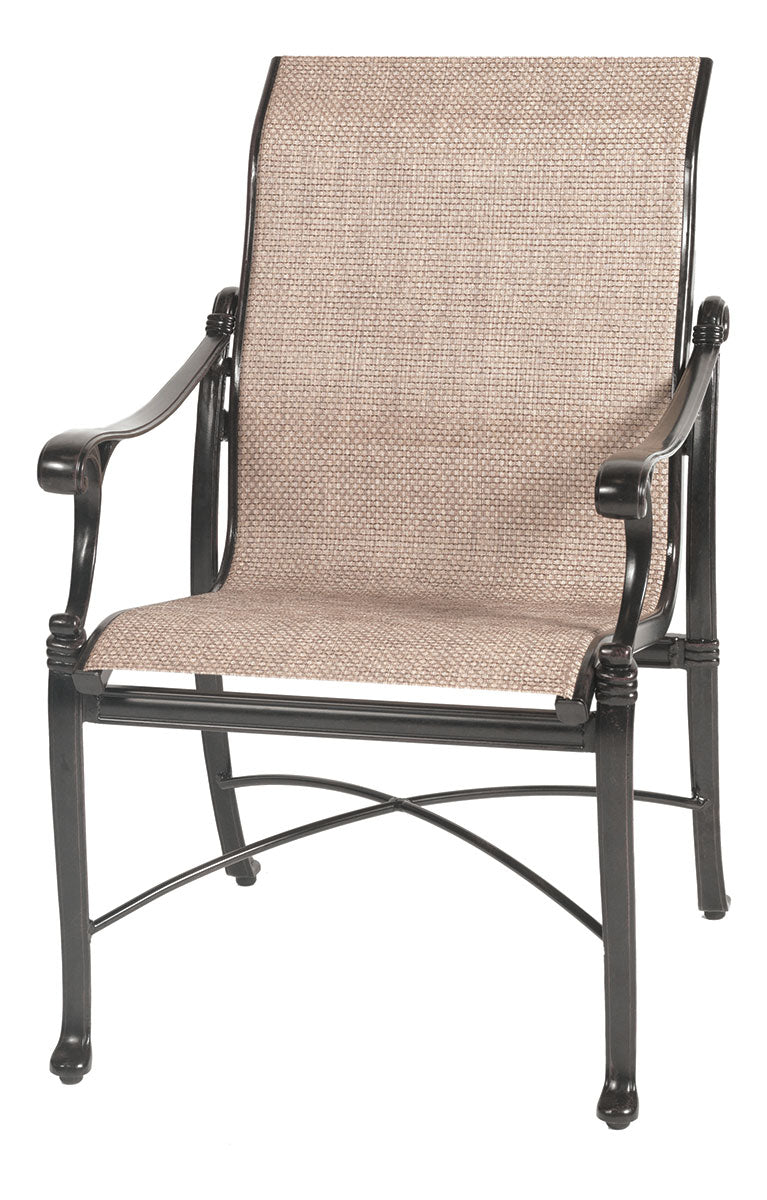 Gensun Michigan Sling Standard Back Dining Chair in Black