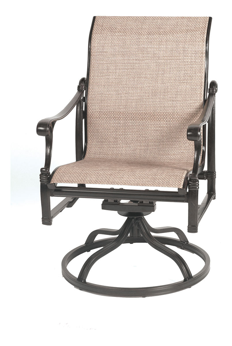 Gensun Michigan Sling Standard Back Swivel Rocker in Black