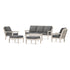 POLYWOOD Country Living Cottage 6-Piece Lounge Sofa Set in Sand