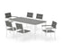 POLYWOOD Main Street 7-Piece Dining Set with Main Street 36" x 72" Dining Table in White / Slate Grey