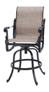 Gensun Florence Sling Swivel Bar Stool in Carbon