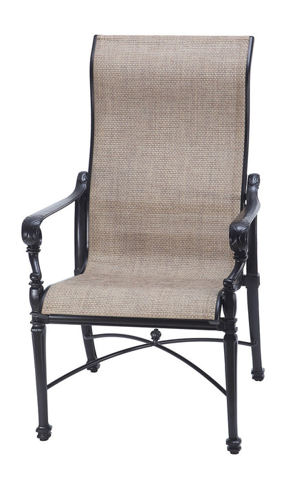 Gensun Grand Terrace Sling High Back Dining Chair in Vintage