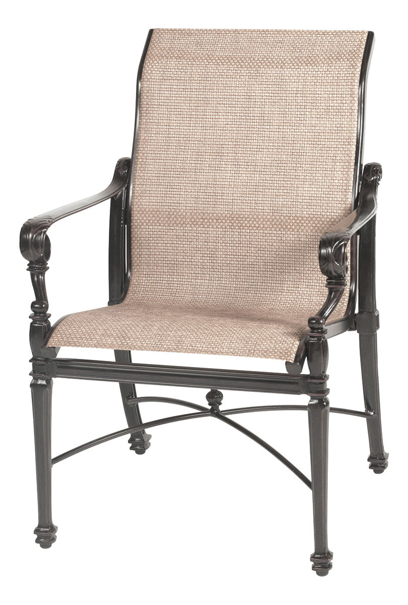 Gensun Grand Terrace Sling Standard Back Dining Chair in Vintage