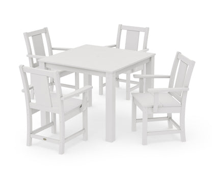 POLYWOOD Prairie 5-Piece Parsons Dining Set in Vintage White