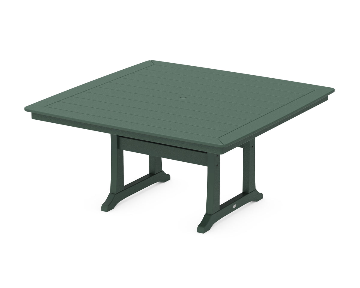 POLYWOOD Nautical Trestle 59" Dining Table in Green
