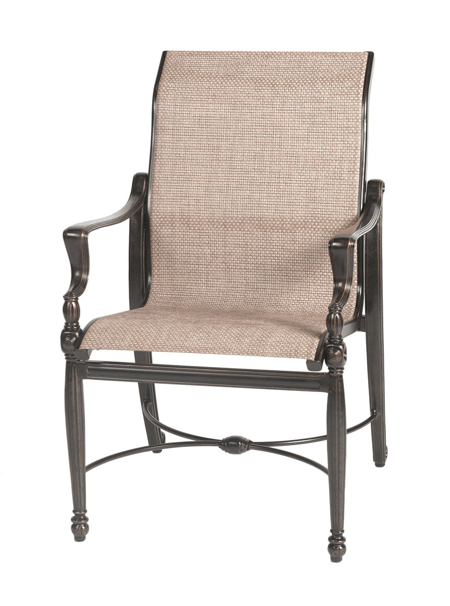 Gensun Bel Air Sling Standard Back Dining Chair in Midnight Gold