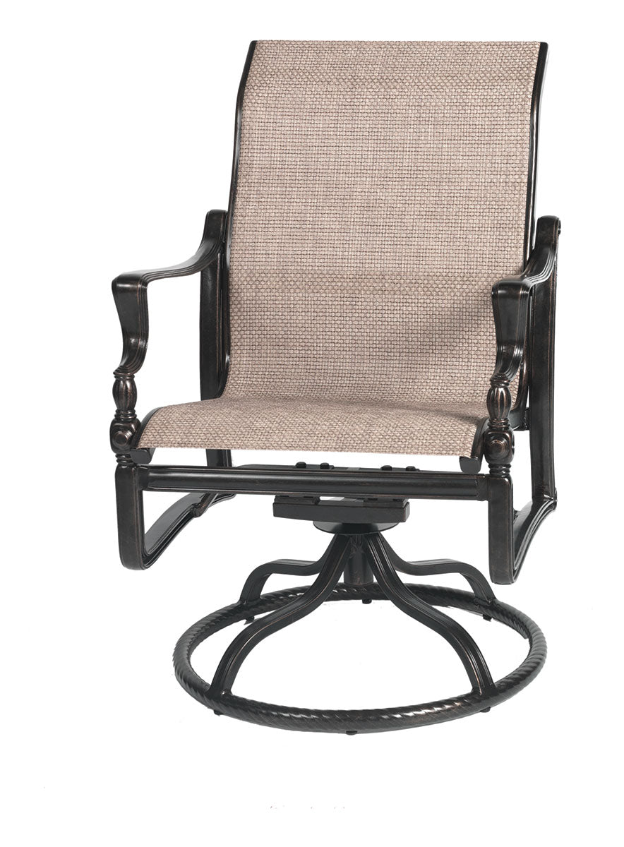 Gensun Bel Air Sling Standard Back Swivel Rocker in Midnight Gold