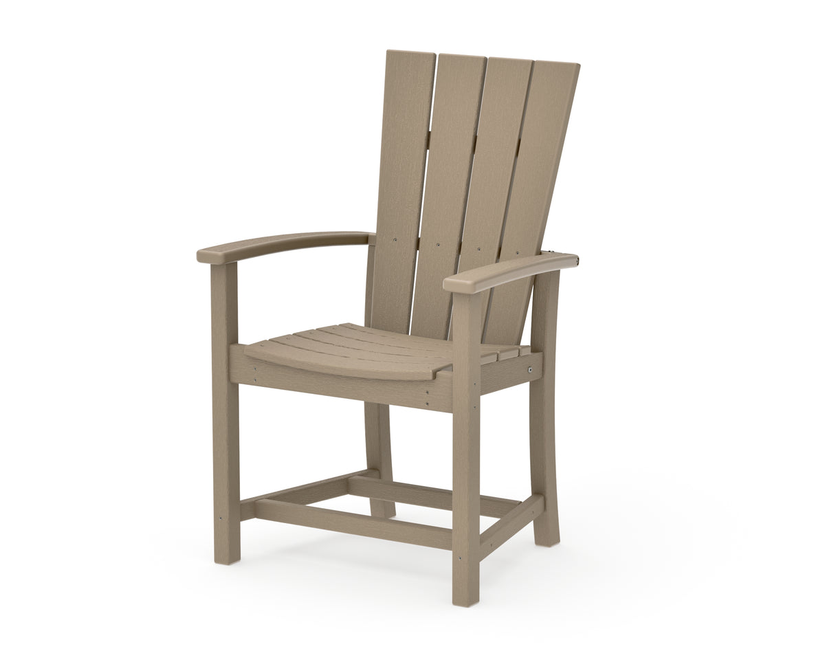 POLYWOOD Quattro Adirondack Dining Chair in Vintage Sahara