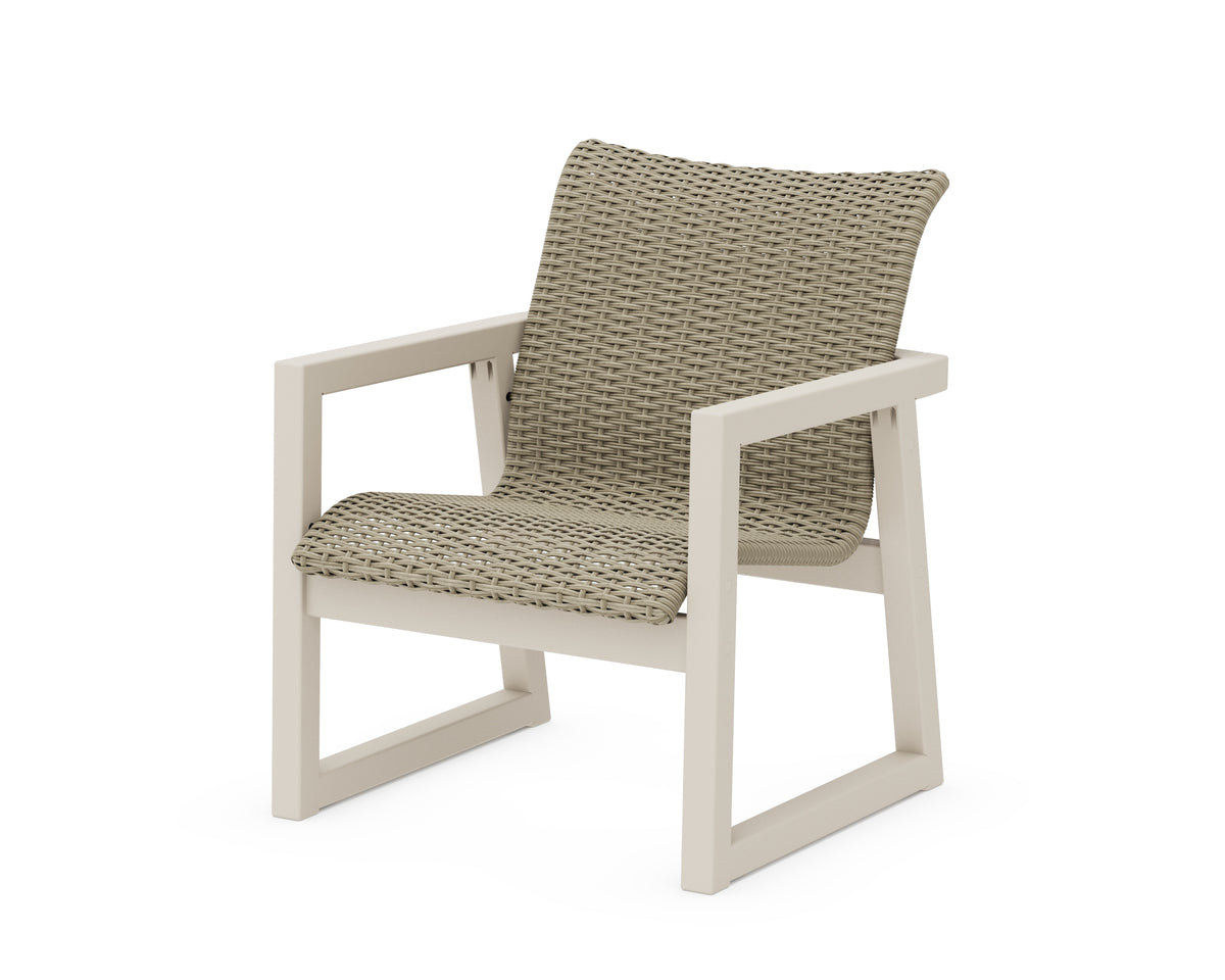POLYWOOD EDGE Woven Lounge Chair in Sand / Dune Grass