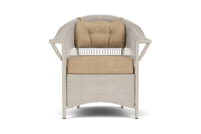 Lloyd Flanders Nantucket Dining Armchair in Linen with Hayden Sand fabric