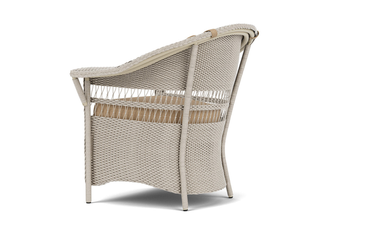 Lloyd Flanders Nantucket Dining Armchair in Linen with Hayden Sand fabric, view 8