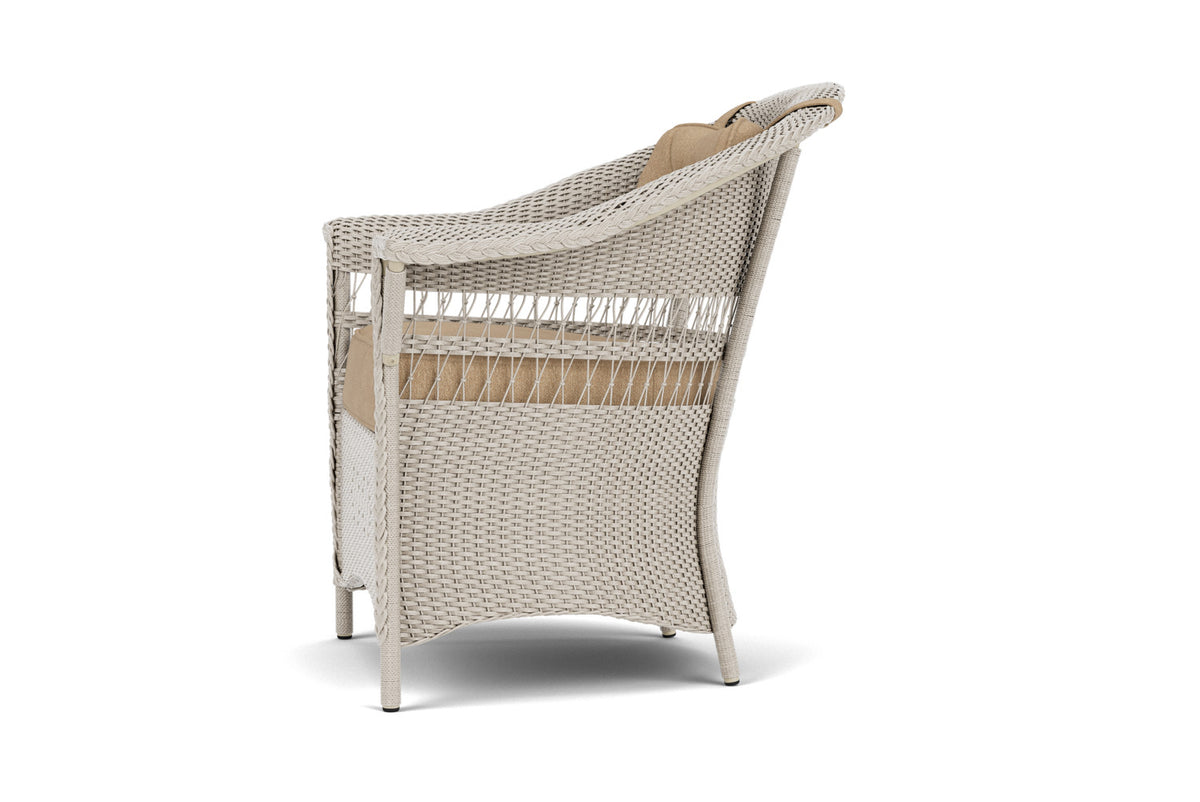 Lloyd Flanders Nantucket Dining Set in Linen with Hayden Sand fabric, view 9