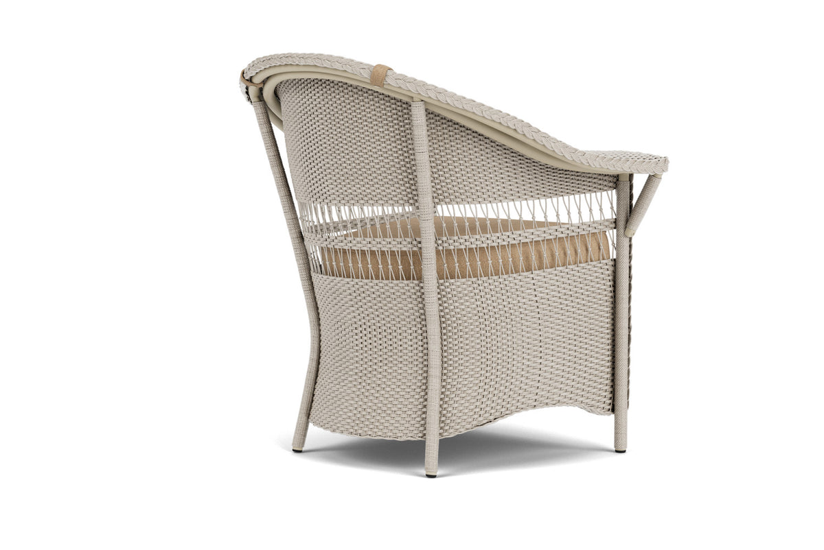 Lloyd Flanders Nantucket Dining Armchair in Linen with Hayden Sand fabric, view 6