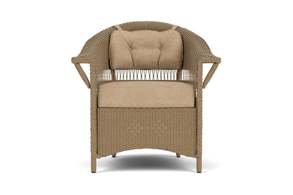 Lloyd Flanders Nantucket Dining Set in Fawn with Hayden Sand fabric