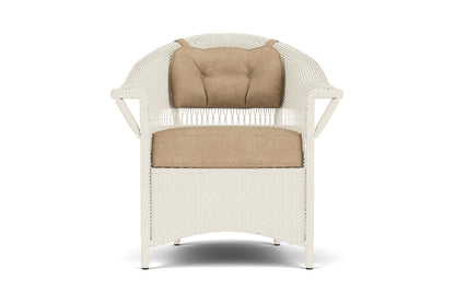 Lloyd Flanders Nantucket Dining Set in Ivory with Hayden Sand fabric