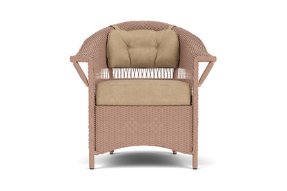 Lloyd Flanders Nantucket Dining Set in Rosewood with Hayden Sand fabric