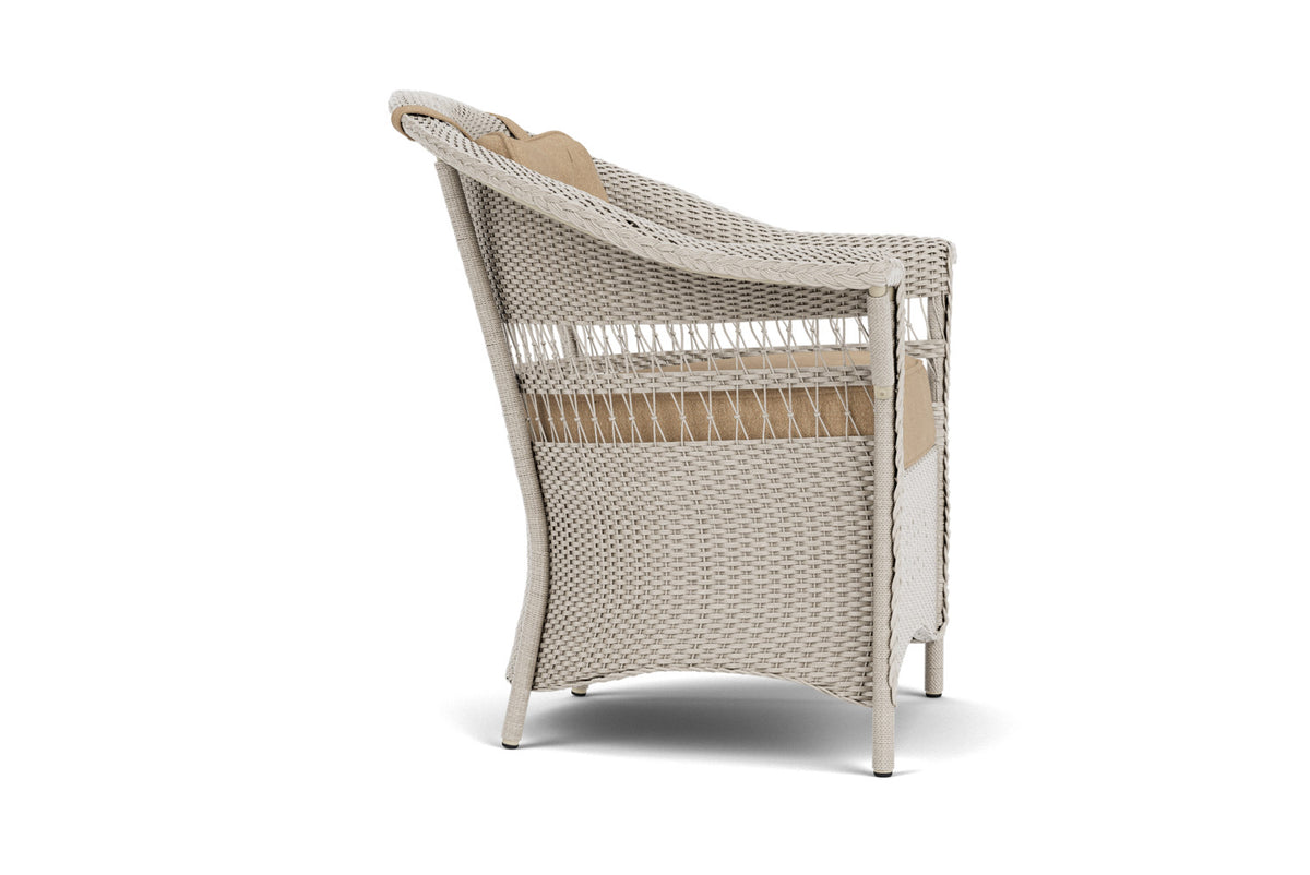 Lloyd Flanders Nantucket Dining Set in Linen with Hayden Sand fabric, view 4