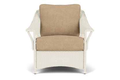 Lloyd Flanders Nantucket Lounge Chair in Ivory with Hayden Sand fabric