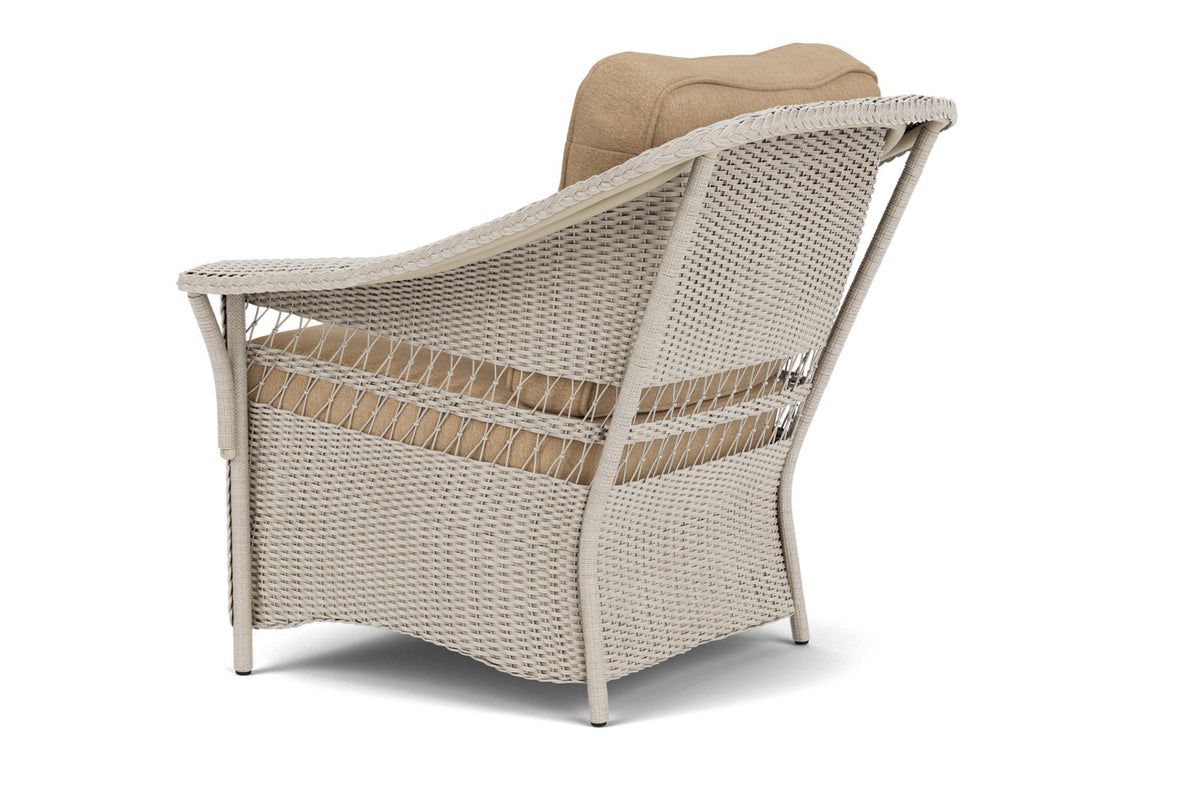 Lloyd Flanders Nantucket Lounge Chair in Linen with Hayden Sand fabric, view 8