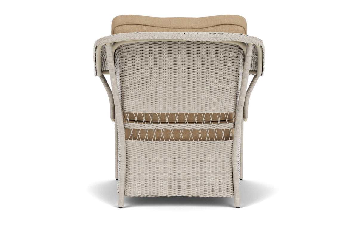 Lloyd Flanders Nantucket Lounge Chair in Linen with Hayden Sand fabric, view 7