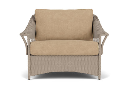 Lloyd Flanders Nantucket Chair and a Half in French Beige with Hayden Sand fabric