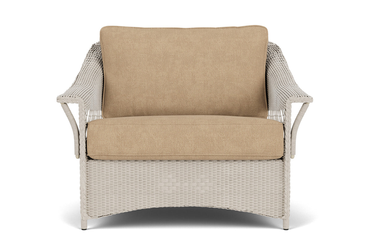 Lloyd Flanders Nantucket Chair and a Half in Linen with Hayden Sand fabric
