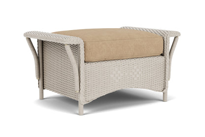 Lloyd Flanders Nantucket Ottoman in Linen with Hayden Sand fabric, view 2