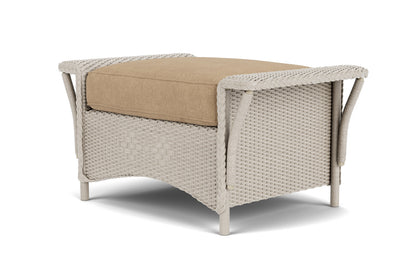 Lloyd Flanders Nantucket Ottoman in Linen with Hayden Sand fabric, view 6