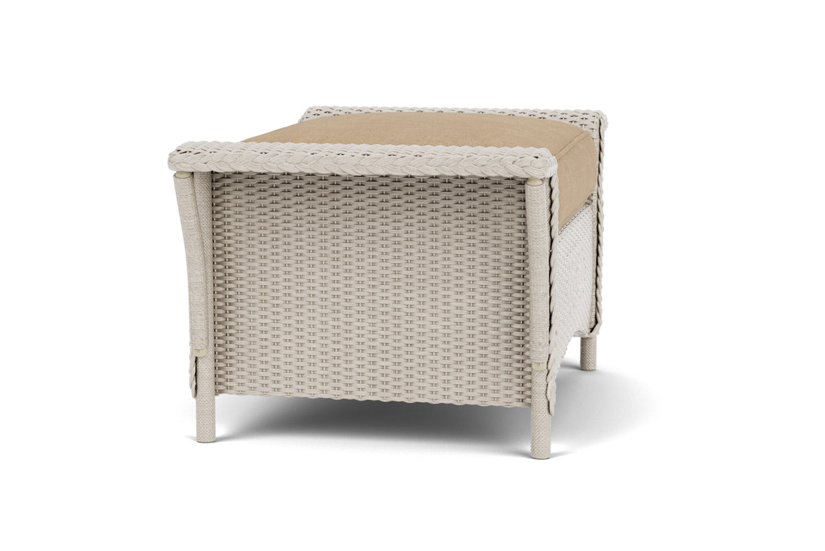 Lloyd Flanders Nantucket Ottoman in Linen with Hayden Sand fabric, view 4