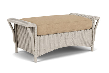 Lloyd Flanders Nantucket Large Ottoman in Linen with Hayden Sand fabric, view 2