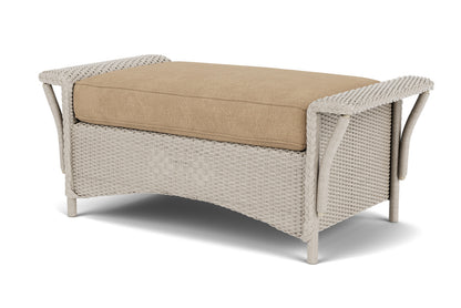 Lloyd Flanders Nantucket Large Ottoman in Linen with Hayden Sand fabric, view 10