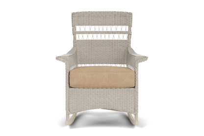 Lloyd Flanders Nantucket Porch Rocker in Linen with Hayden Sand fabric