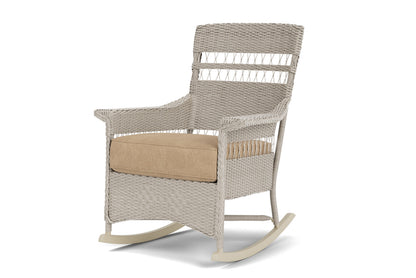 Lloyd Flanders Nantucket Porch Rocker in Linen with Hayden Sand fabric, view 10