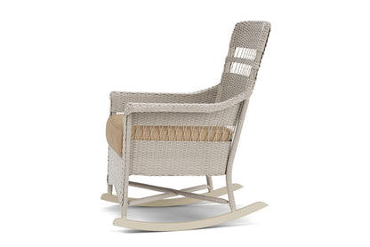 Lloyd Flanders Nantucket Porch Rocker in Linen with Hayden Sand fabric, view 9