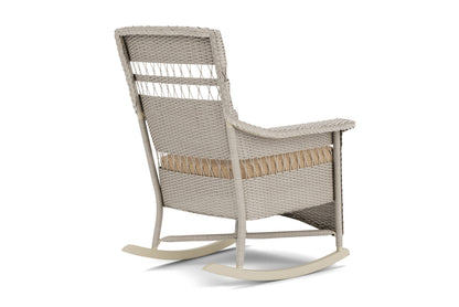 Lloyd Flanders Nantucket Porch Rocker in Linen with Hayden Sand fabric, view 6