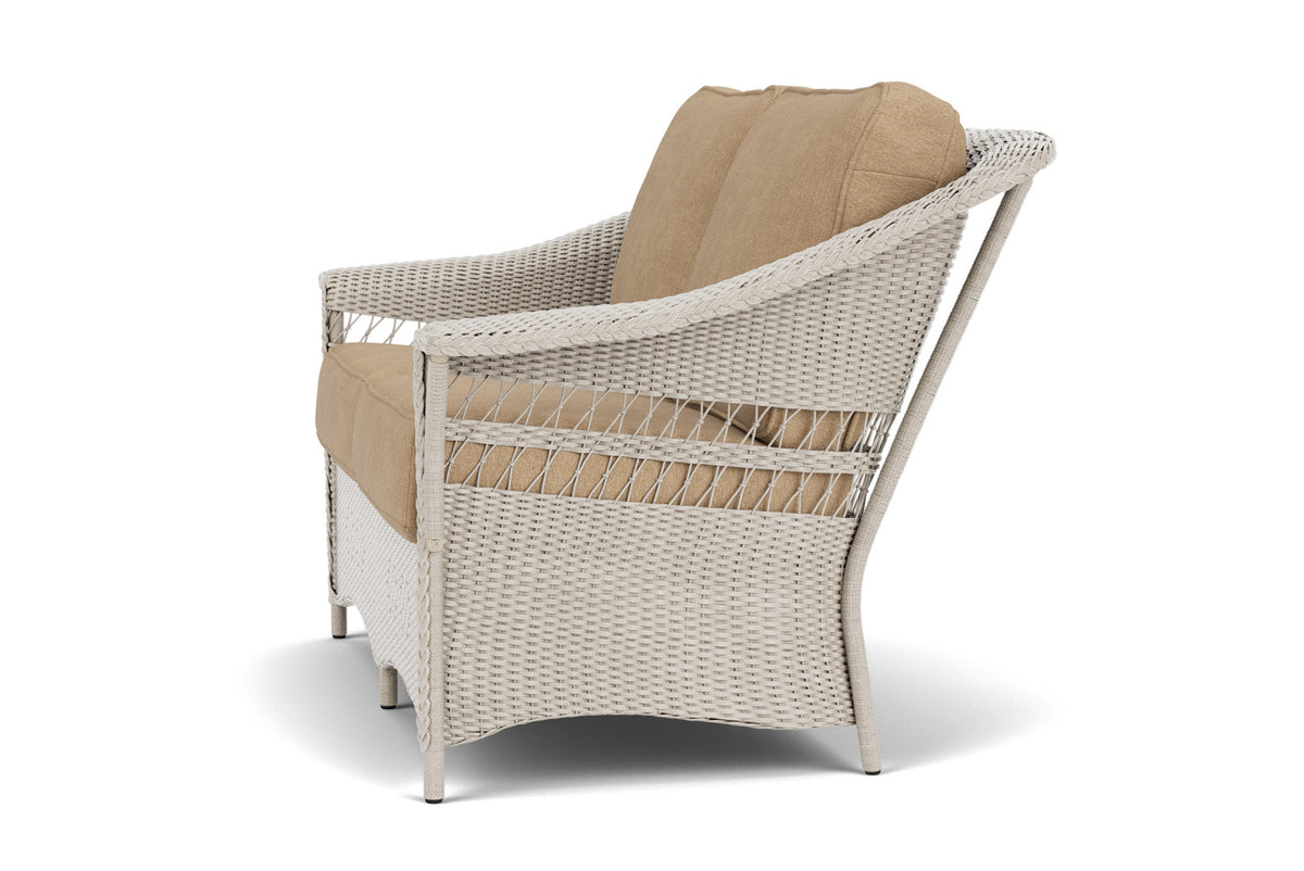 Lloyd Flanders Nantucket Loveseat in Linen with Hayden Sand fabric, view 9