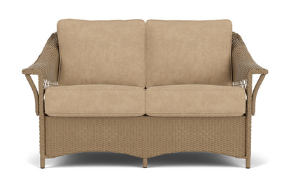 Lloyd Flanders Nantucket Conversation Set in Fawn with Hayden Sand fabric