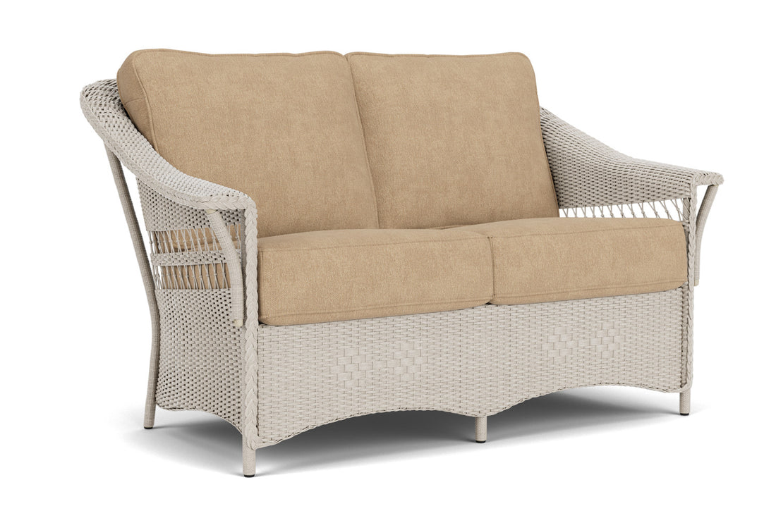 Lloyd Flanders Nantucket Conversation Set in Linen with Hayden Sand fabric, view 2