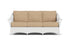 Lloyd Flanders Nantucket Sofa in Matte White with Hayden Sand fabric