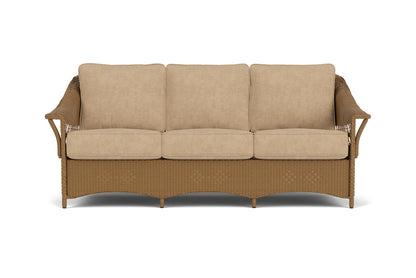 Lloyd Flanders Nantucket Sofa in Hickory with Hayden Sand fabric