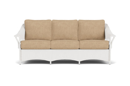 Lloyd Flanders Nantucket Sofa in White with Hayden Sand fabric